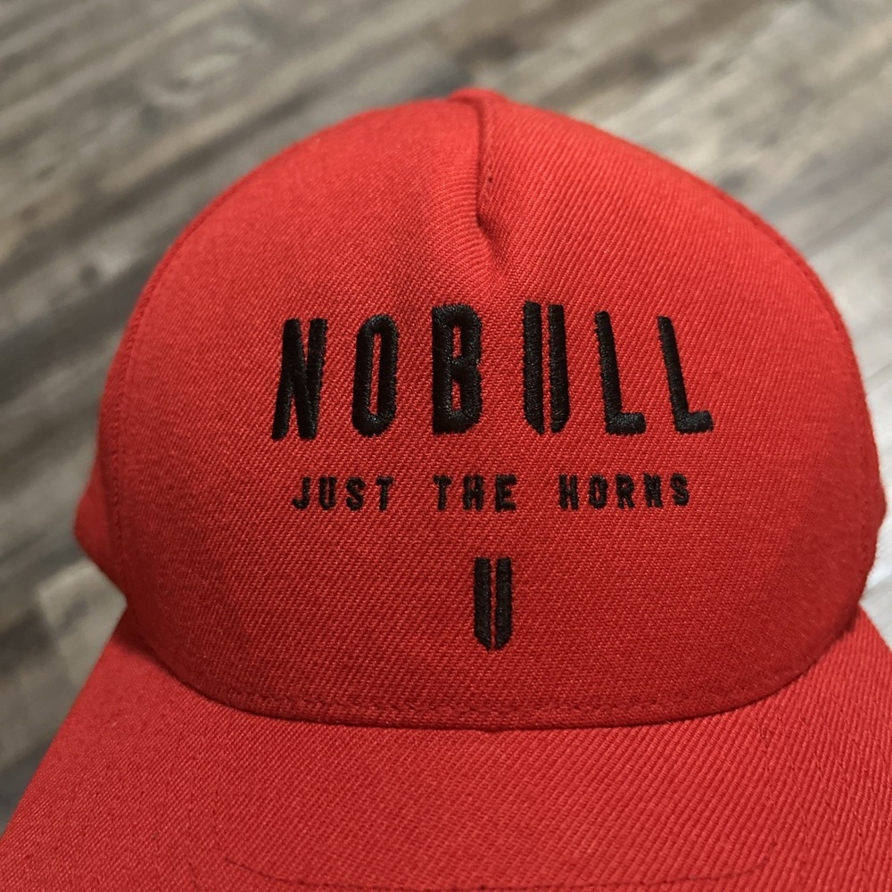 Nobull Just The Horns Black Strap Back‎ Adjustable Trucker Mesh Hat Cap - Picture 2 of 6